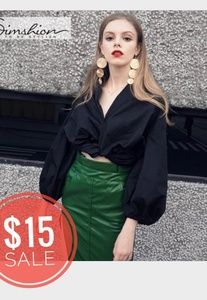 Womens small black blouse